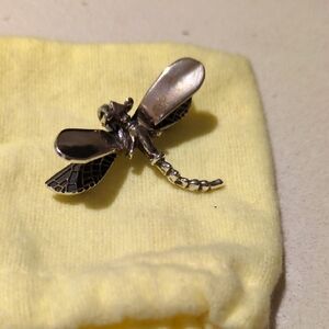 Silver Dragonfly Brooch